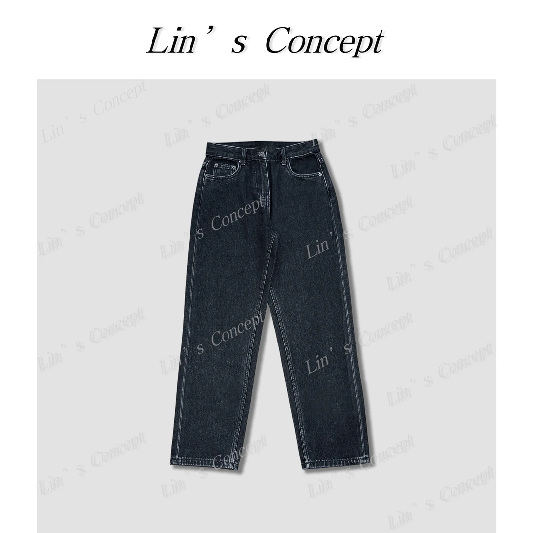 【Lin's concept】ROW风极简水洗直筒百搭牛仔裤DL2404850