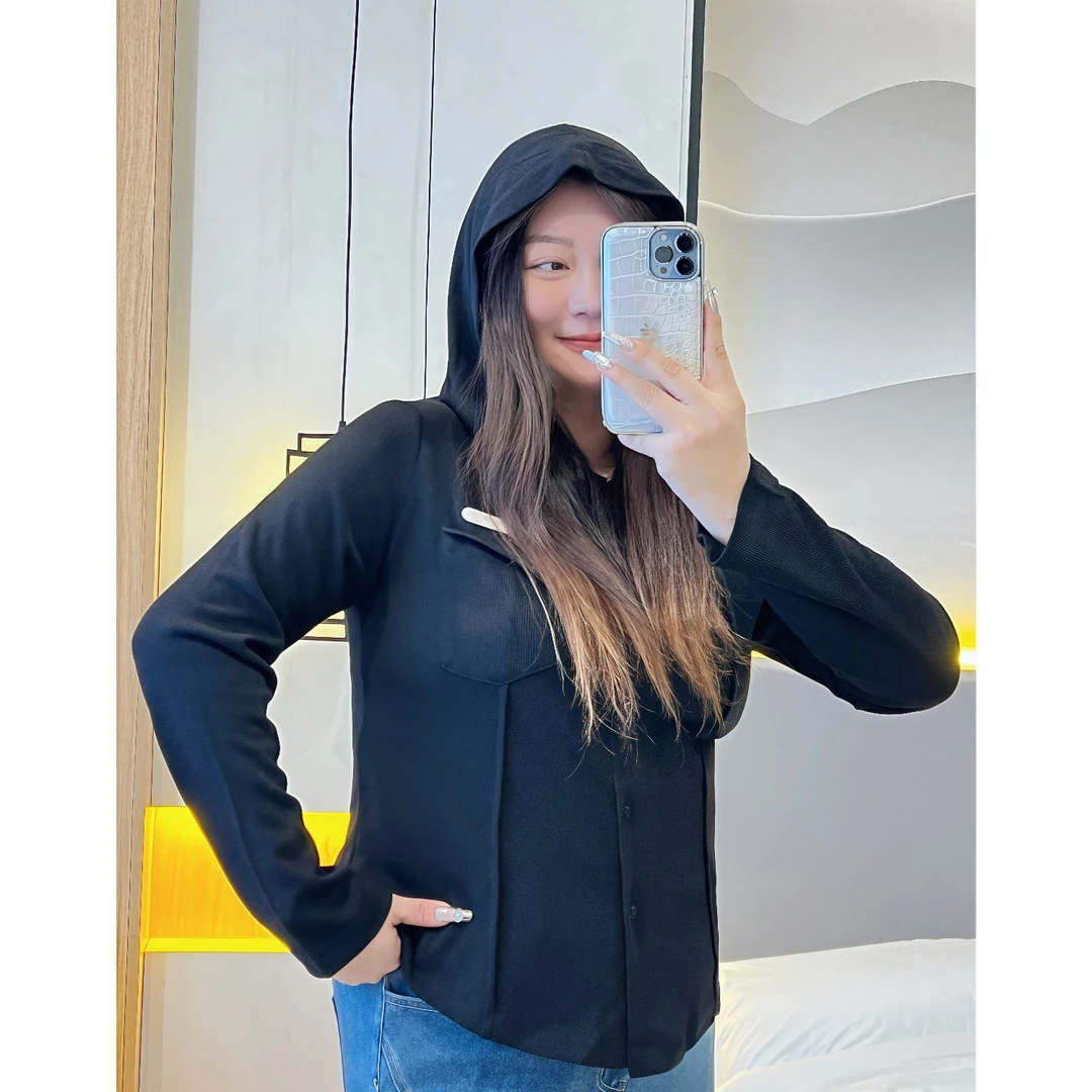 杜乐斯舞 / 修身显瘦连帽长袖T恤4421花契200斤胖mm春季新款休闲