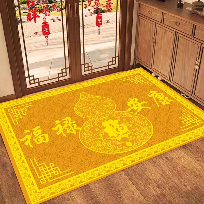 金黄色防滑硅藻泥地垫可裁剪入户门地垫家用玄关脚垫地垫入户门垫