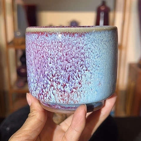 杯原矿釉手工制作钧瓷
