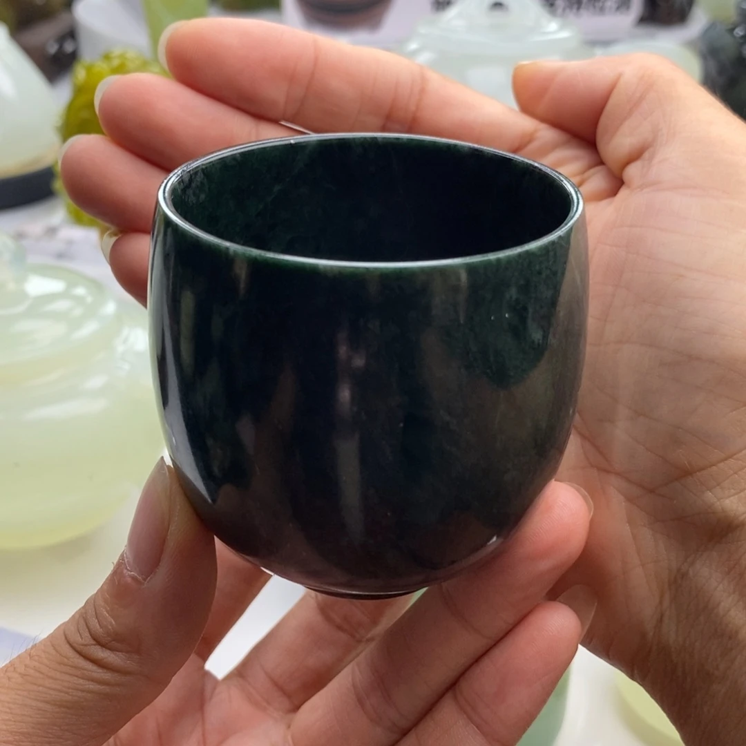 未镶嵌岫玉四大名玉茶杯120毫升