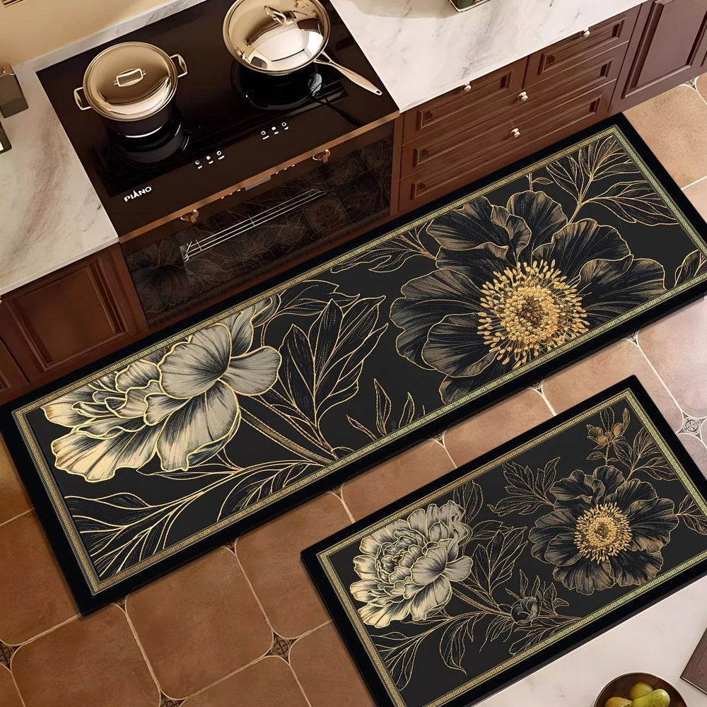 硅藻泥厨房地垫家用吸水速干脚垫耐脏耐磨垫子加厚长条吸油地毯