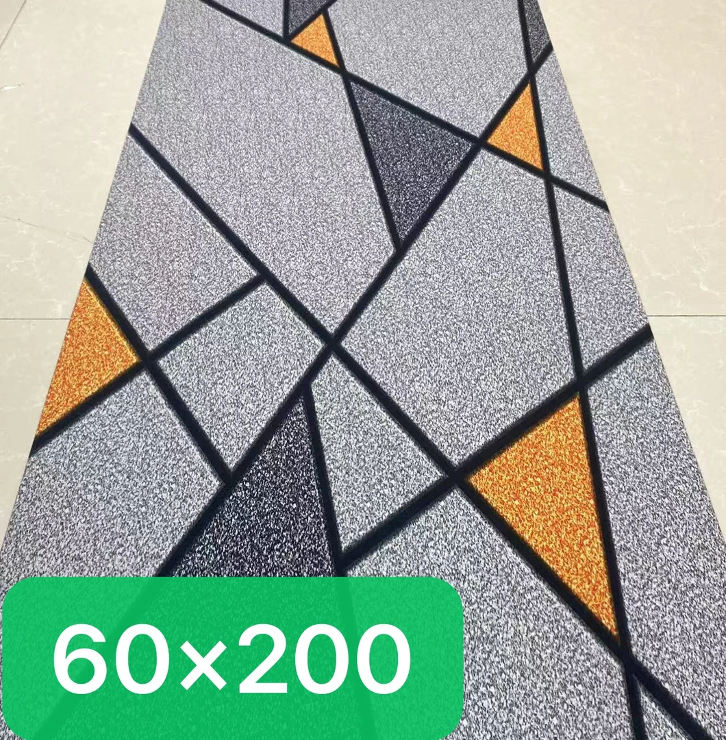 60*200厨房垫浴室床边吸水防滑好打理可裁剪可水洗灰几何
