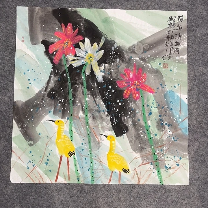 国画荷花作品欣赏