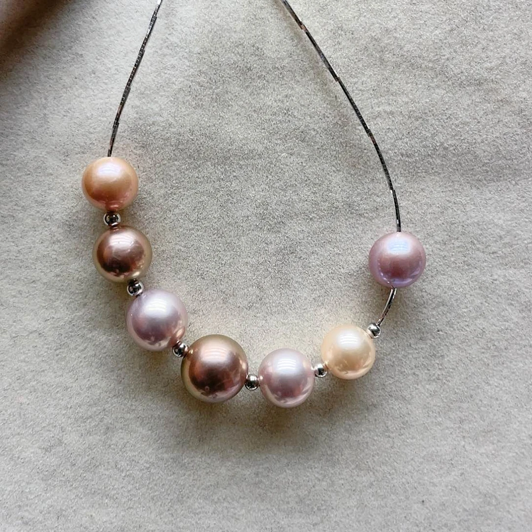 淡水珍珠颈饰银S925镶嵌