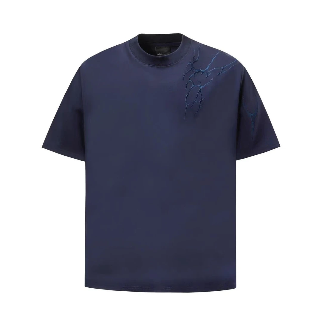 刺绣暗纹短袖t恤男女夏季百搭休闲衣服新中式国风潮半袖上衣c1001