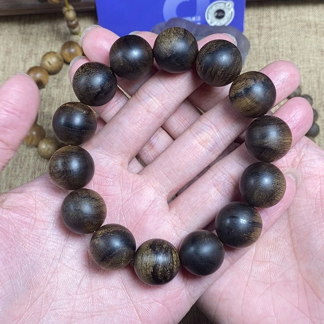 沉香手串越南芽庄白棋楠1.6高货