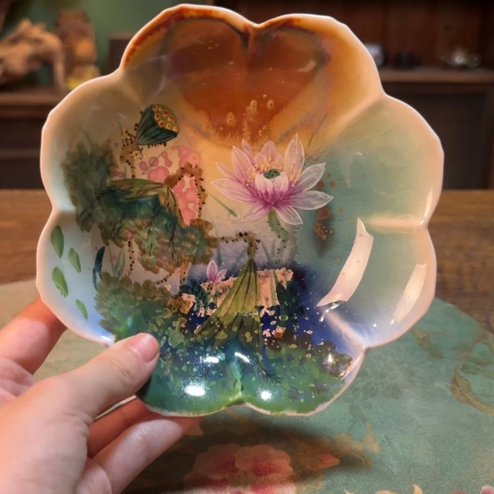 柴烧纯手工手绘陶瓷