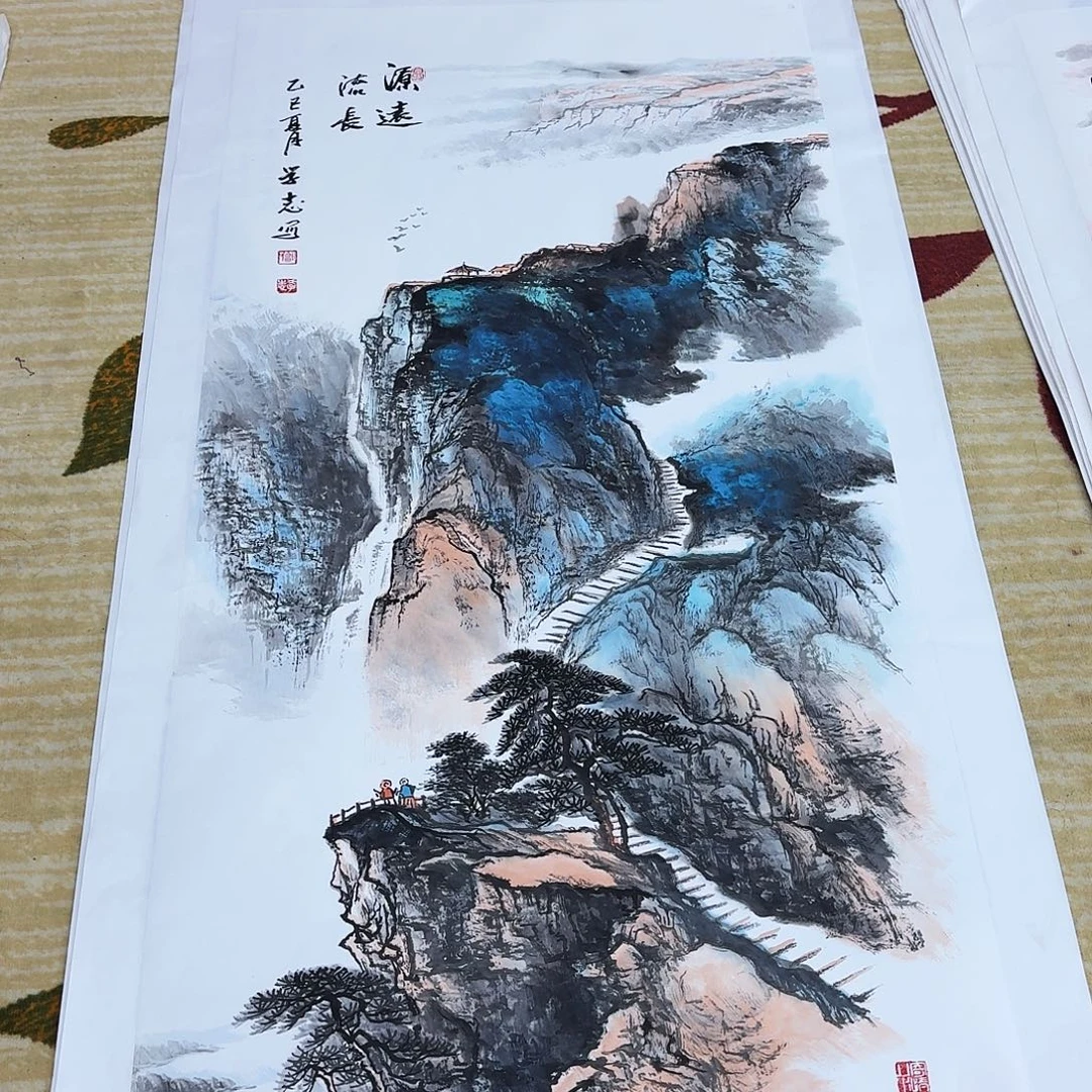 手***0国画四尺整纸手绘作品
