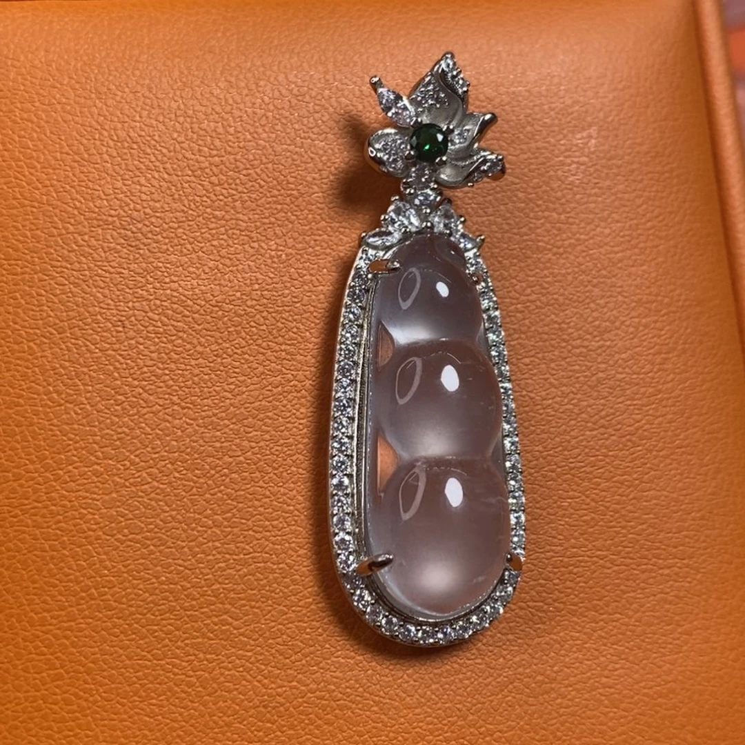 石英质玉豆子银S925镶嵌