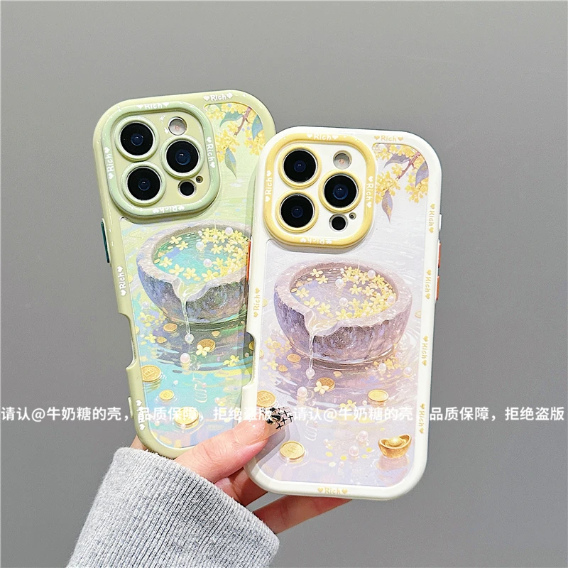 奶油壳适用苹果17/iPhone/华为荣耀/OPPO/VIVO/小米/手机壳爆款潮