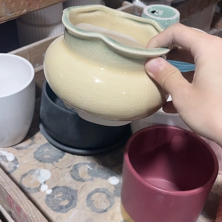 陶瓷花盆全场12包邮