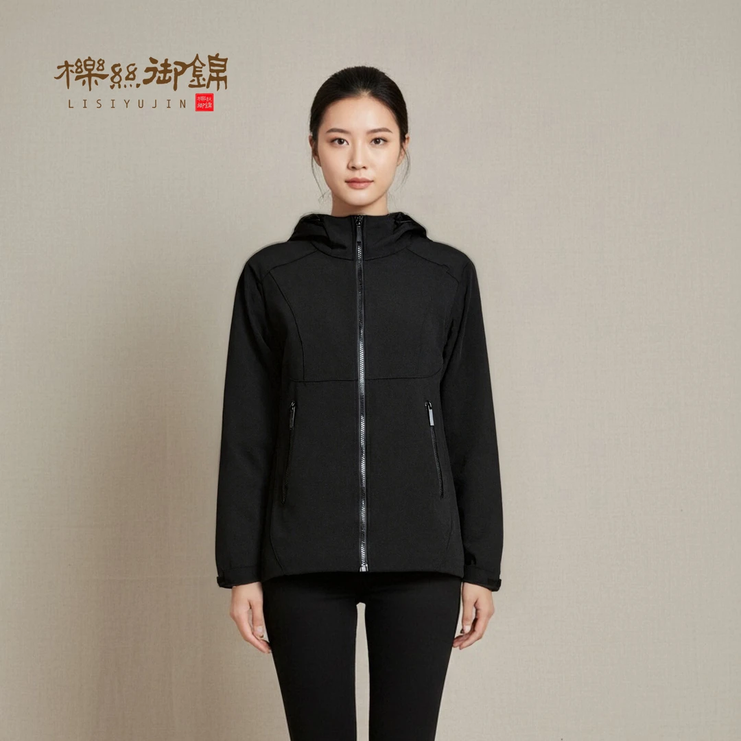 櫟丝御锦柞蚕丝女上衣连帽女款3m长袖时尚百搭休闲秋季外套W24059