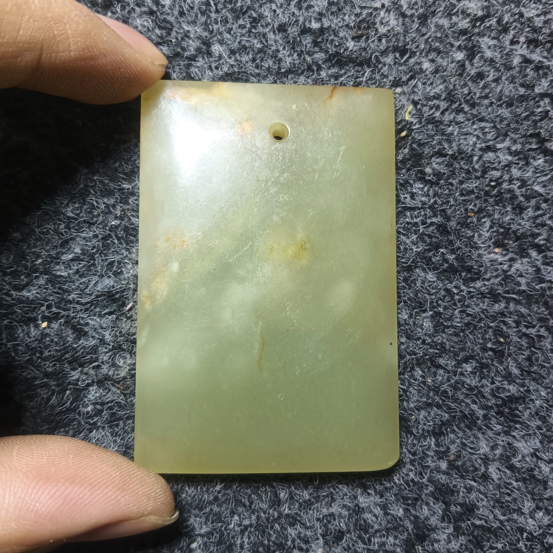 和田玉无事牌挂件