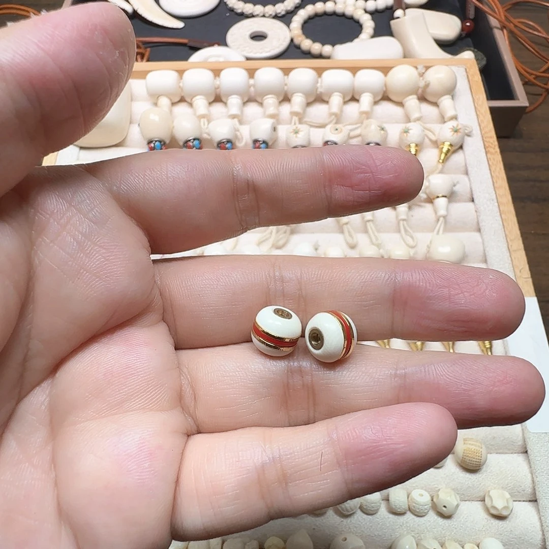 用***1猛犸牙汉堡珠一对