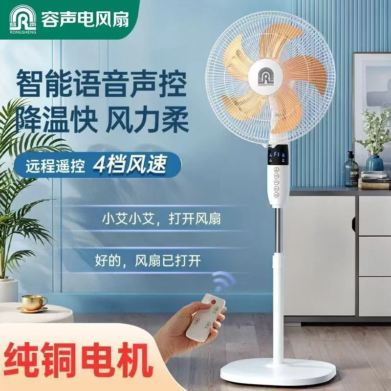 容声电风扇家用节能落地扇立式遥控宿舍大风力摇头2025新款电扇