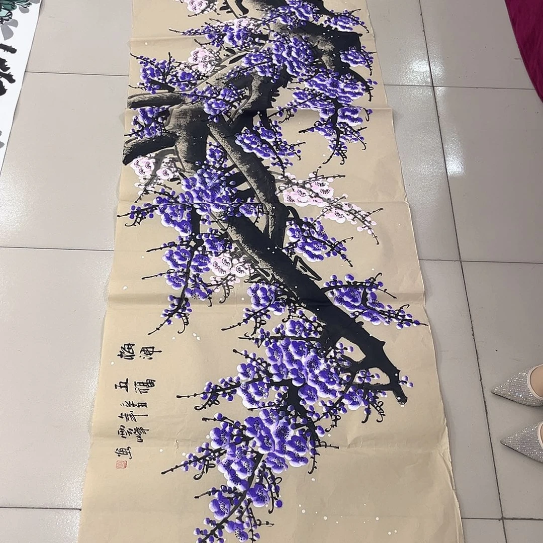 国画纯手工山水花鸟