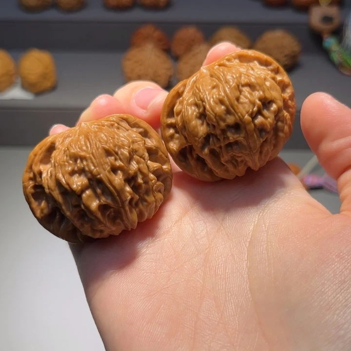 文玩核桃把件磨盘352