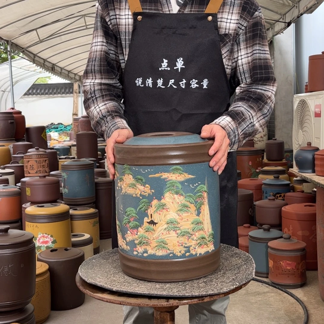 茶叶罐紫砂12 饼茶叶罐