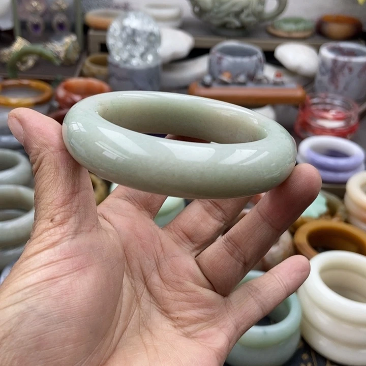 长石玉未镶嵌手镯（开口镯）