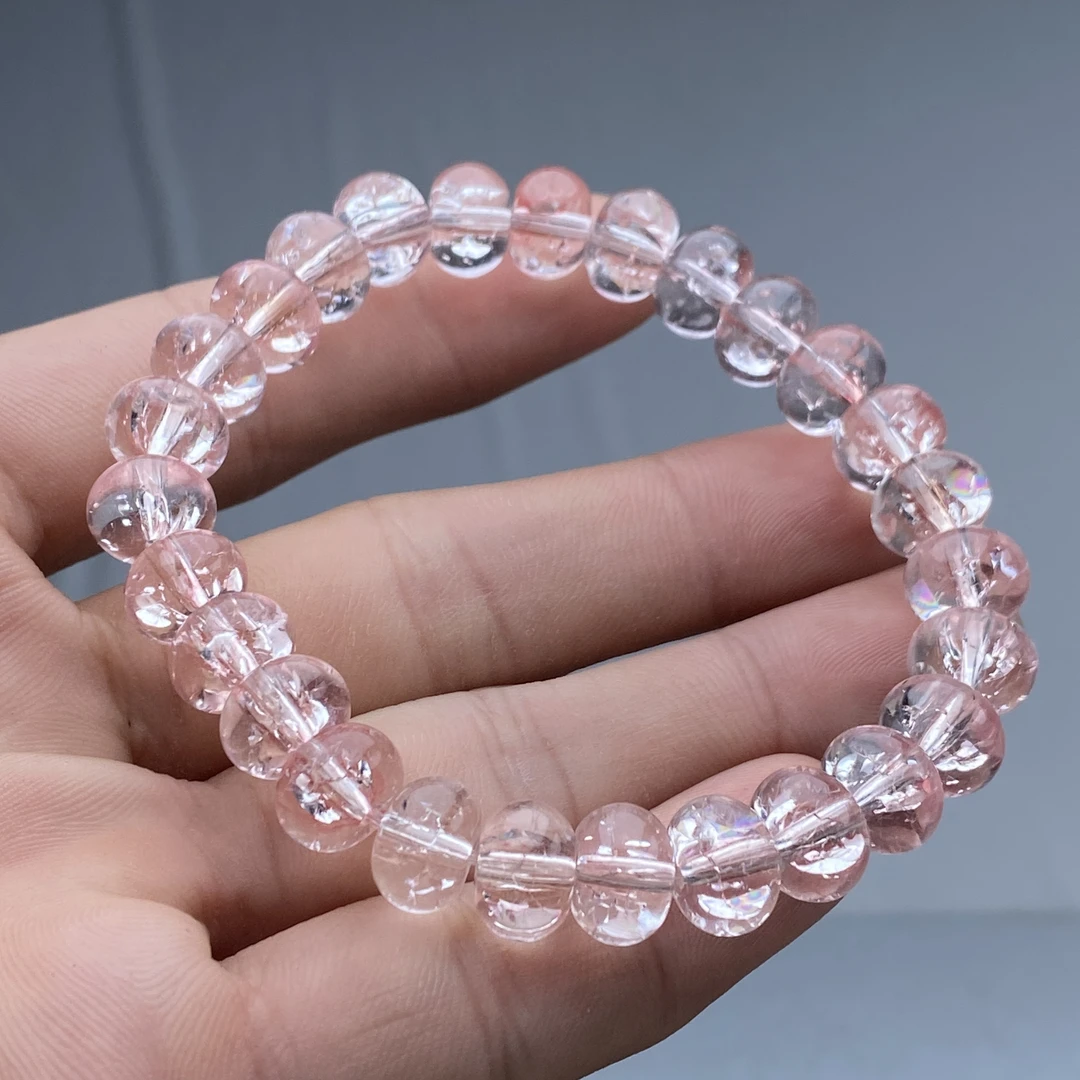 SJ-050号高品粉色算盘珠10mm手链多样性发一件时尚