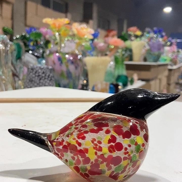 琉璃琉璃花瓶高9口15