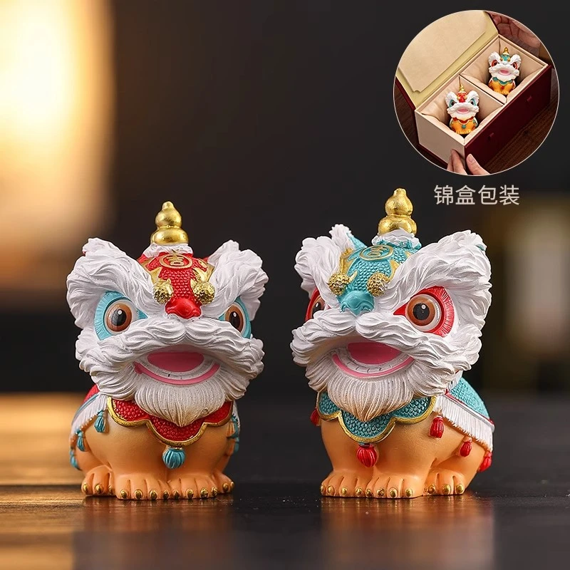 创意国潮小狮子茶宠可养摆件茶台茶玩茶宠茶台装饰品茶道礼品摆件