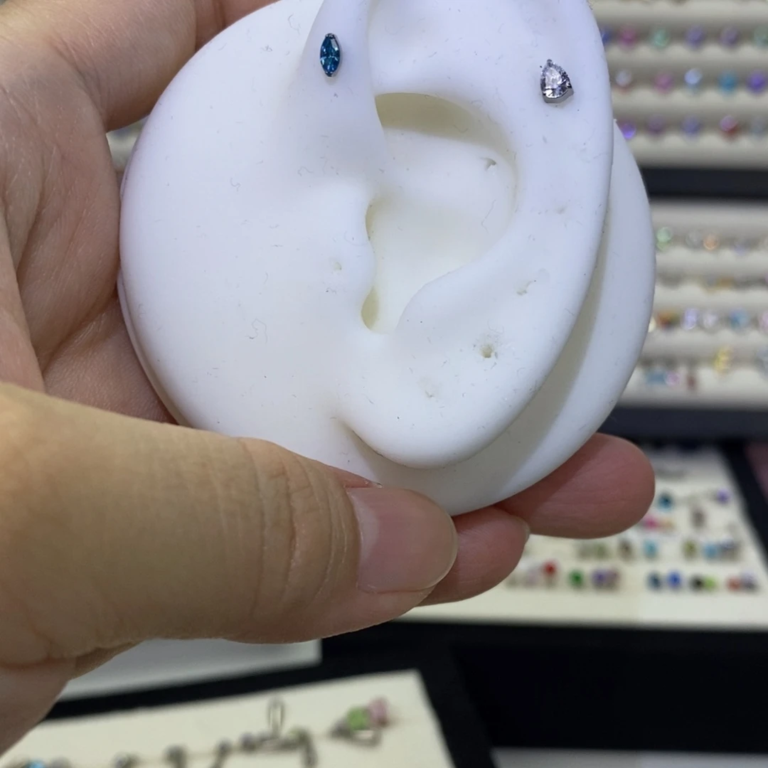 钛合金合金白色水滴蓝色单马眼