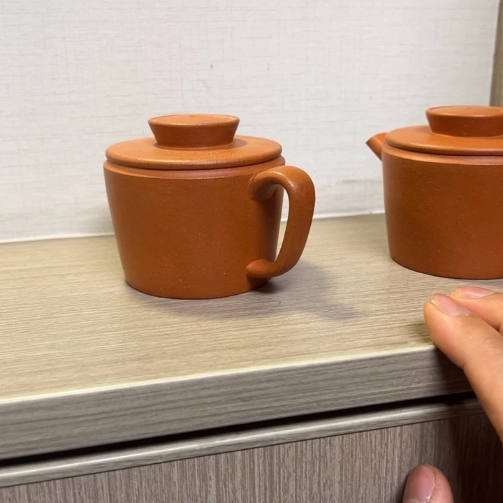 紫砂茶壶精挑红黄泥巨轮140cc