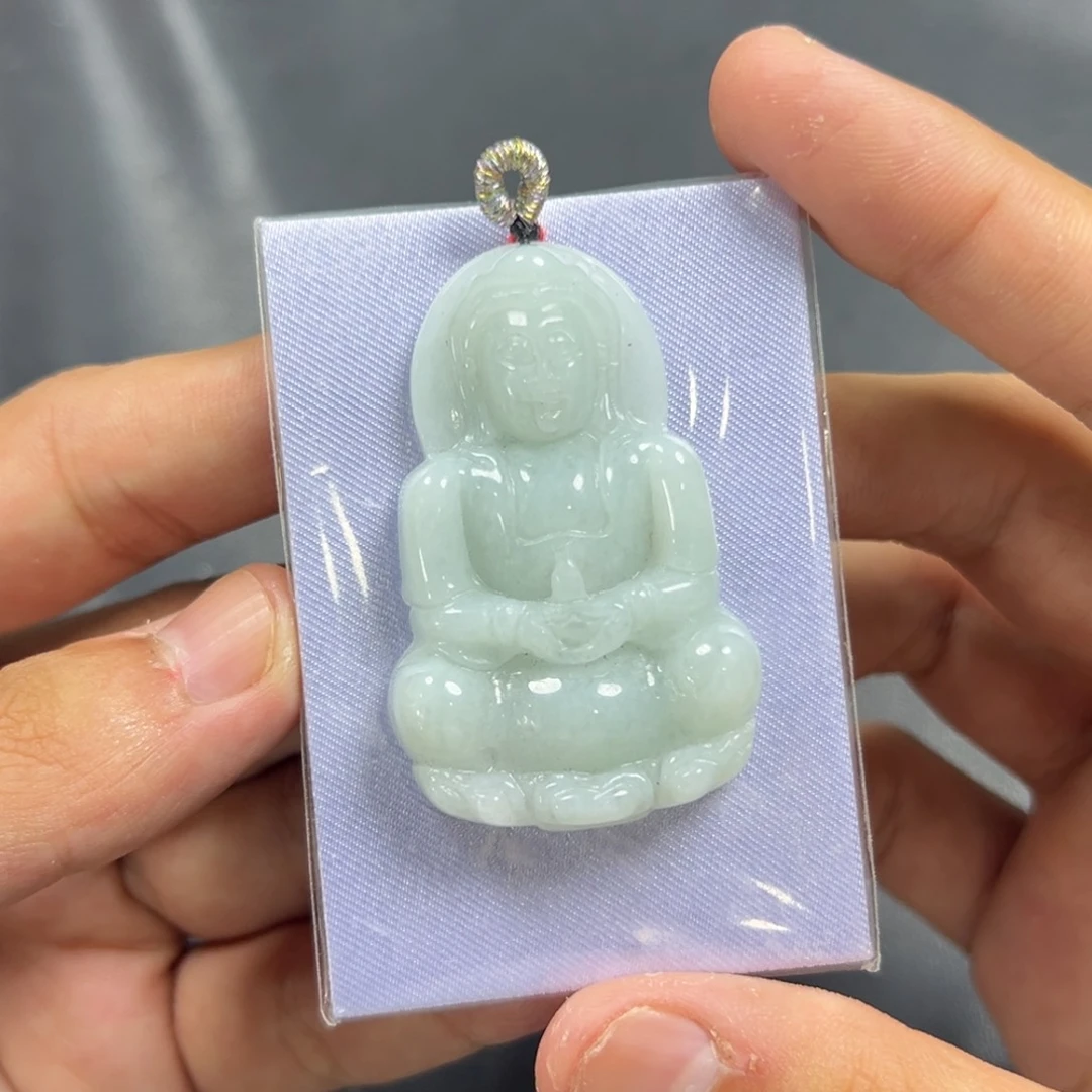 翡翠未镶嵌颈饰多样性缅甸翡翠观音货头