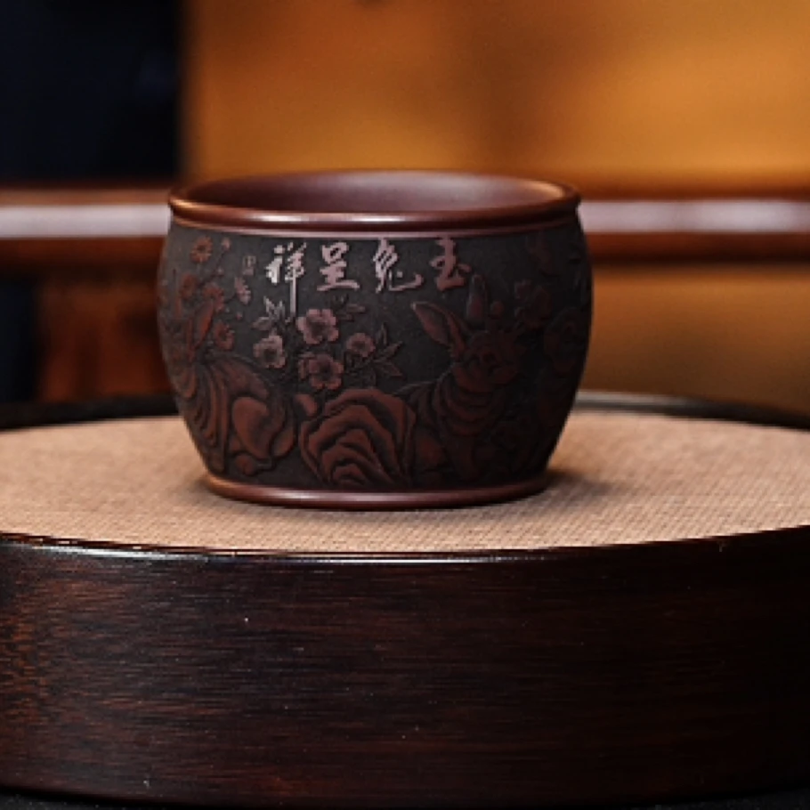 宜兴紫砂原矿主人杯 玉兔杯