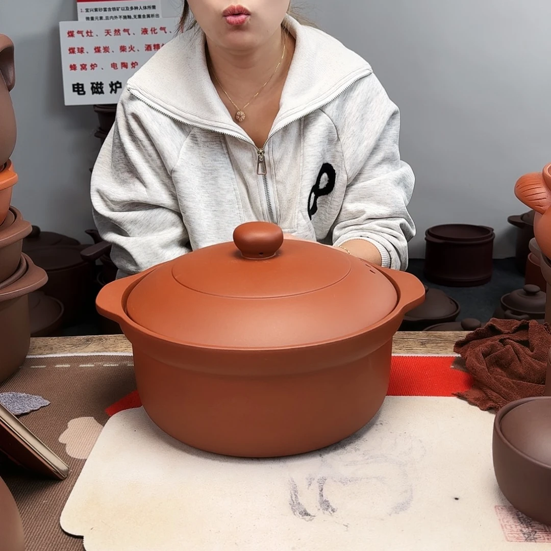 紫砂砂锅无章5升正品