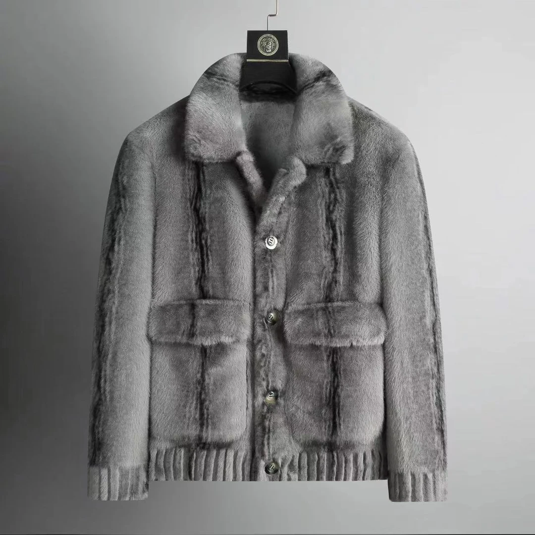 男装夹克外套新款冬季休闲加厚保暖高端商务夹克