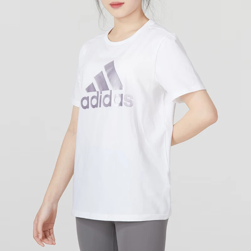 Adidas阿迪达斯女装上衣夏季新款运动休闲透气圆领短袖T恤HY2879