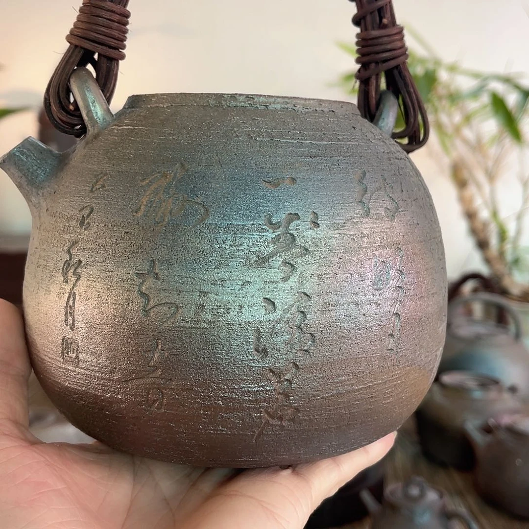 空***华柴烧藤编提梁1.2容量左右刻字