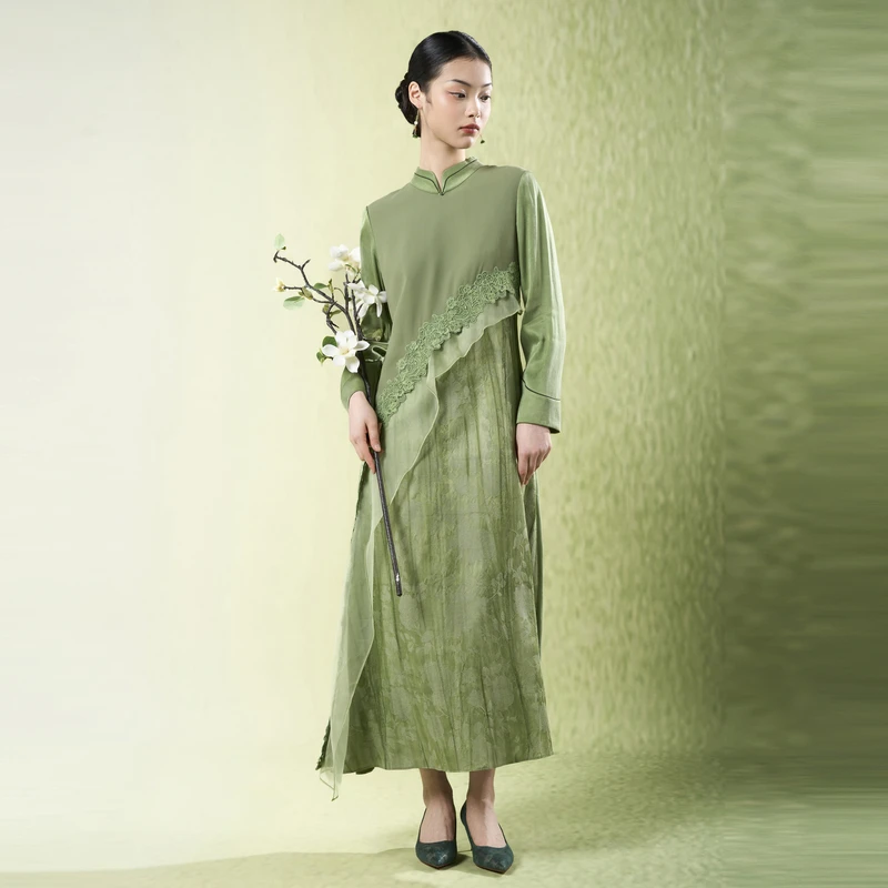 JIXIANGYIJIA/吉祥衣家春水碧于天（连衣裙）951237261