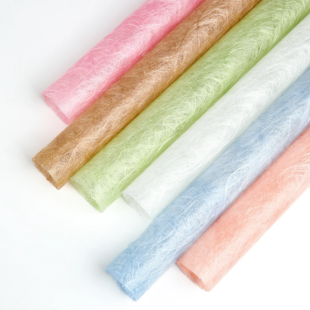 千丝纸鲜花包装纸包花内衬纸高质感麻丝纸花束拉菲纸手工材料花艺