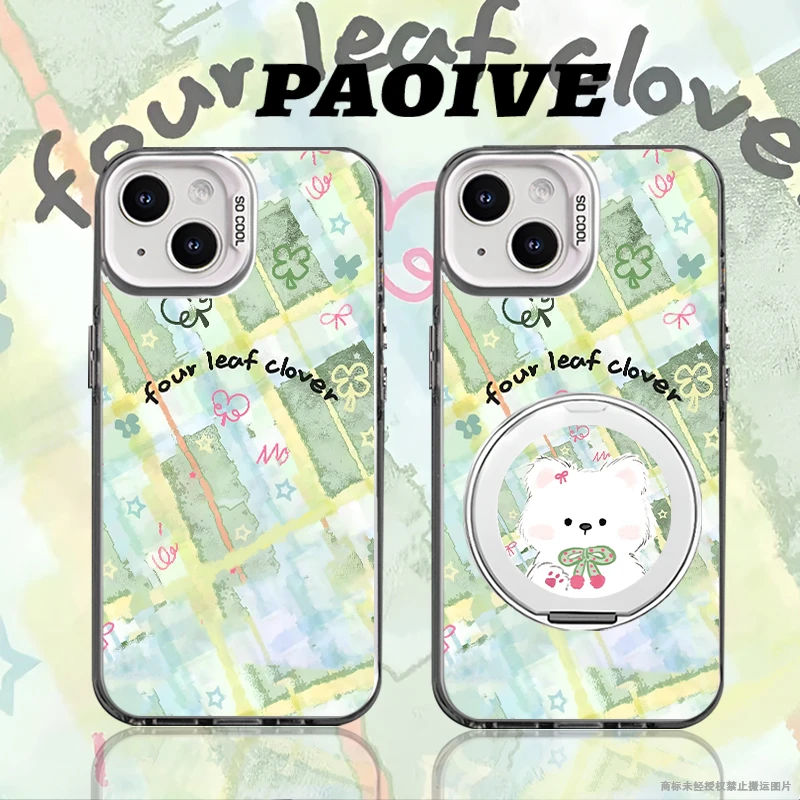 适用苹果华为vivo一加iPhone14小米三星小狗防摔彩银手机壳