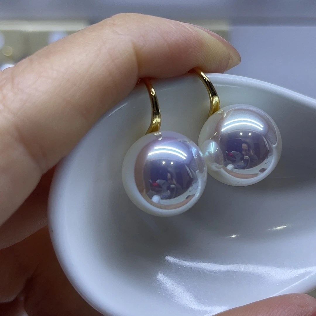 18K金镶嵌耳饰淡水珍珠