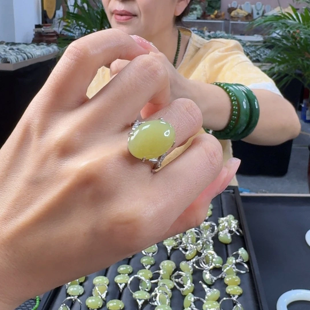 和田玉戒指合金精品