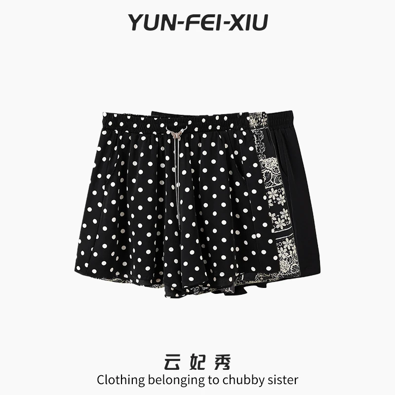 云妃秀大码女装短裤休闲时尚胖妹妹显瘦宽松韩版遮肉减龄夏季9051