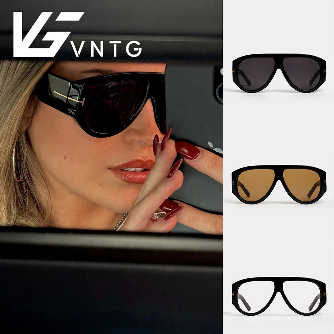 vntg墨镜TF老钱风大框时髦显脸小防紫外线ins博主同款太阳眼镜