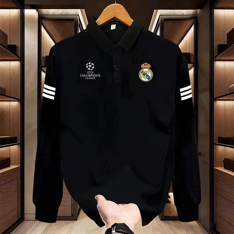 【一件也支持定制】高品质FIFA 欧冠足球POLO衫运动休闲长袖经典款