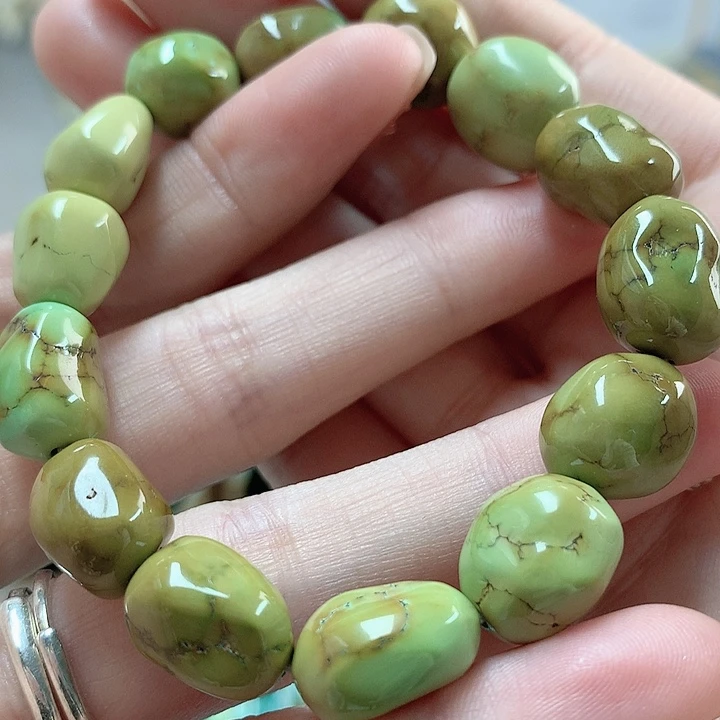 绿松石珠宝奇石未镶嵌一**花