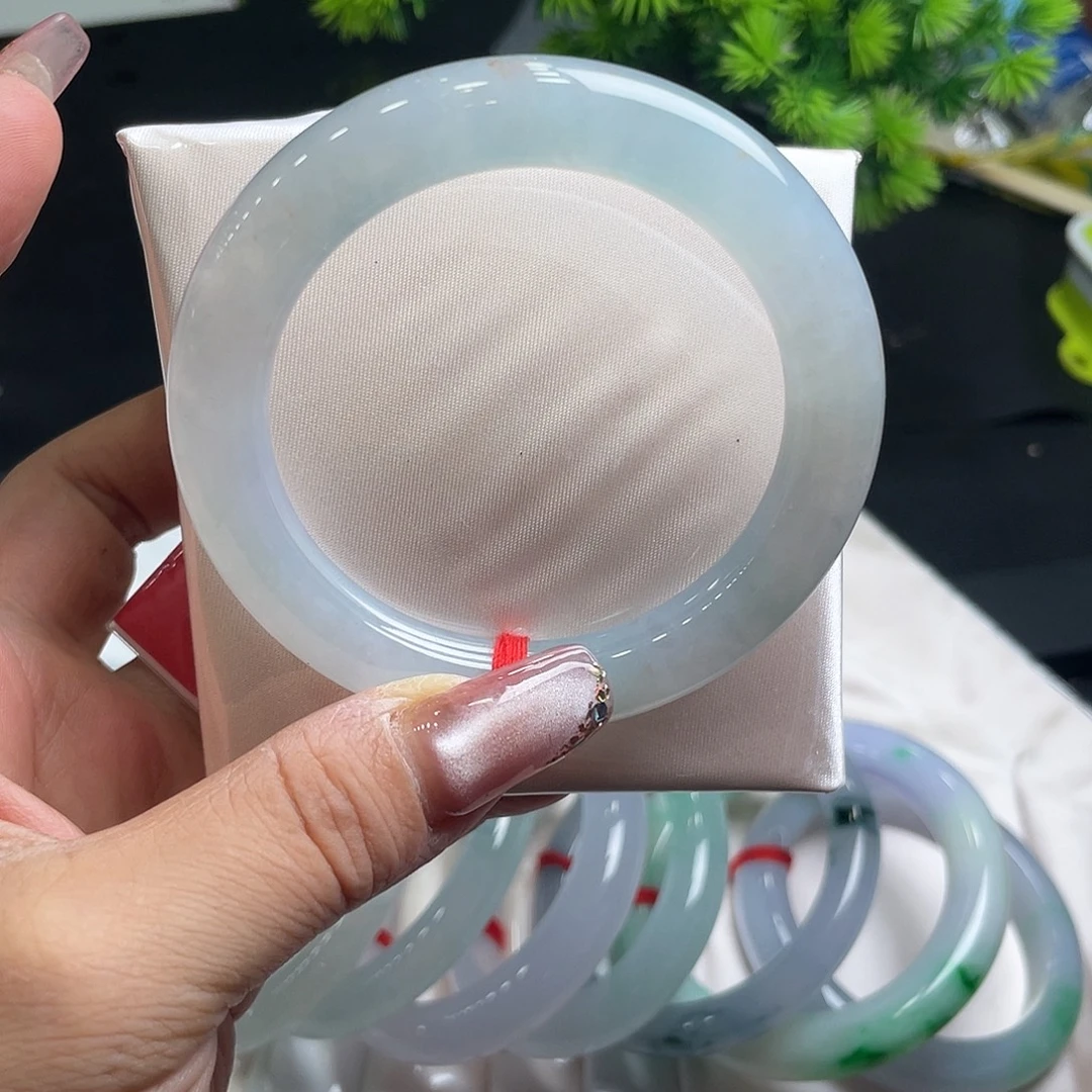 翡翠手镯未镶嵌54.3圆条