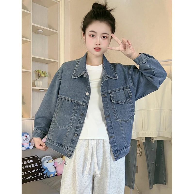 复古经典宽松休闲牛仔外套女春秋季2025新款韩版显瘦百搭开衫上衣