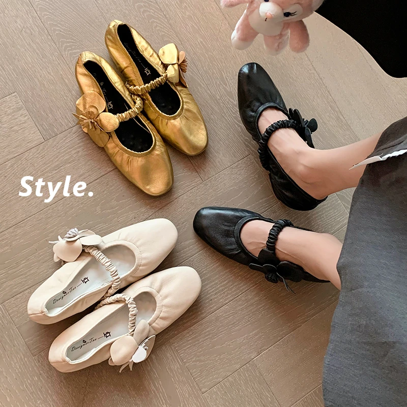 806/小羊皮大花朵pa pa 单鞋鞋面超软