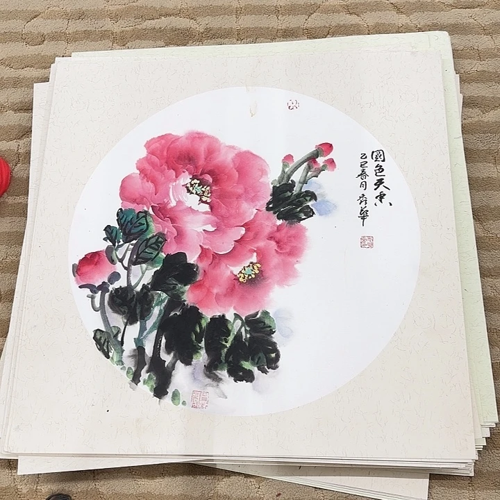 国画花鸟等图案和50.50