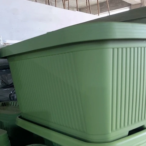 树脂菜盆高款50长3个绿➕托