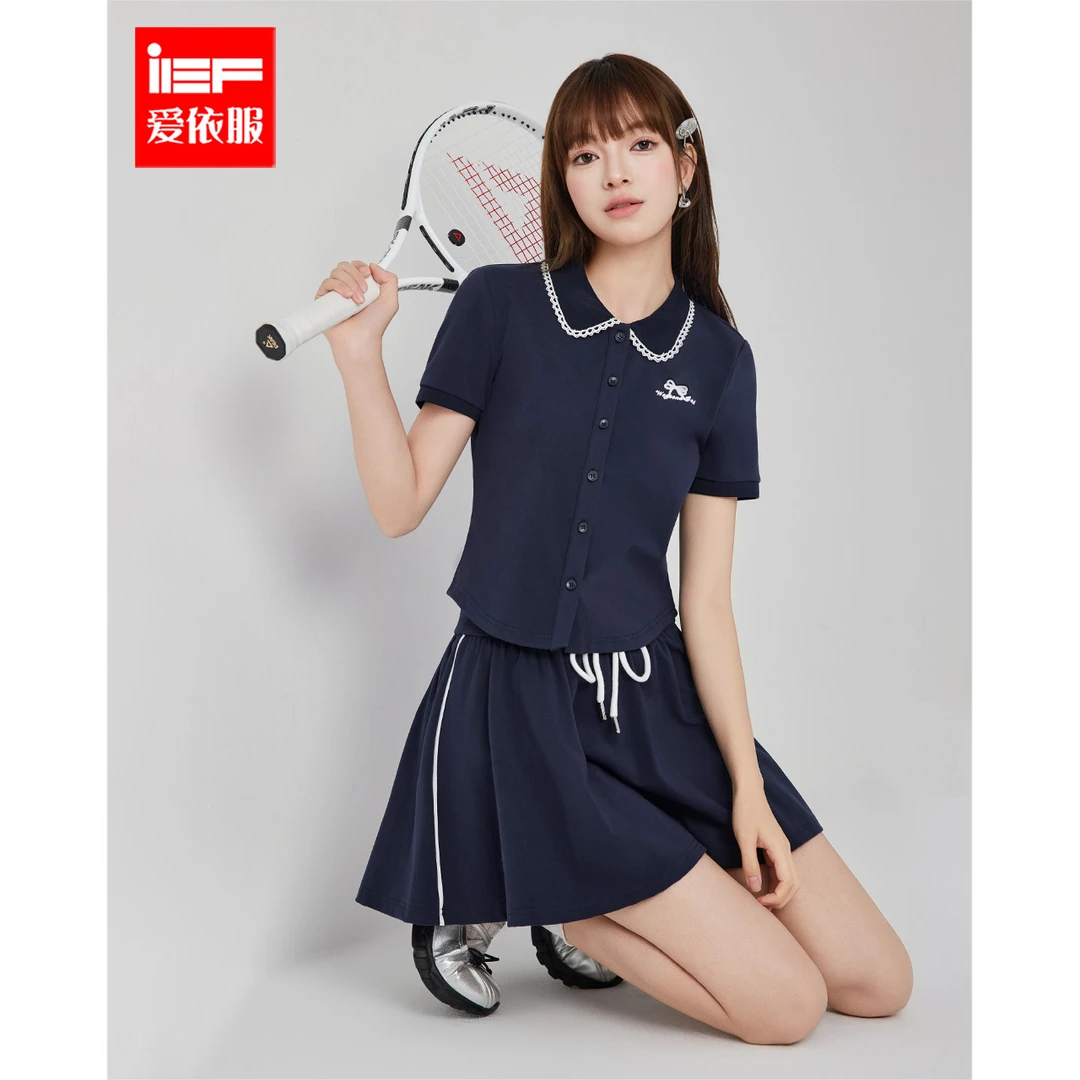 IEF/爱依服2025新款夏季新款显瘦减龄气质休闲运动风上下套裙